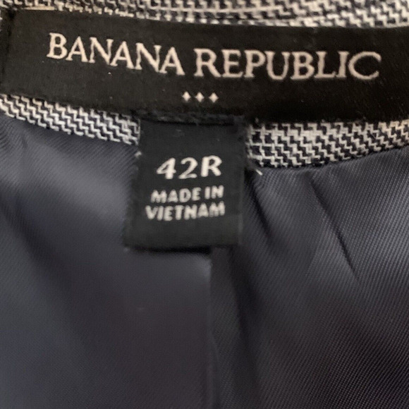 Banana Republic Sport Coat Men's Size 42 Regular Slim Fit Monochrome Plaid - Picture 4 of 7